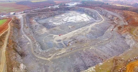 Aerial view of a open cast mine. Stock Footage 71764741