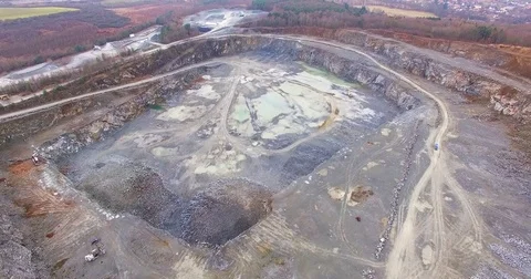Aerial view of a open cast mine. 스톡 동영상 71845911