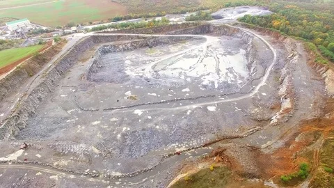 Aerial view of a open cast mine. Stock Footage 71946196