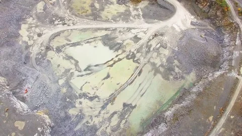 Aerial view of a open cast mine. Stock Footage 71946766