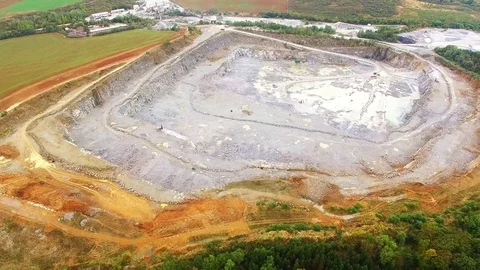 Aerial view of a open cast mine. Video stock 71949120