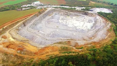 Aerial view of a open cast mine. Video stock 71949220