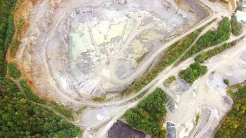Aerial view of a open cast mine. Stock-Footage 71949859