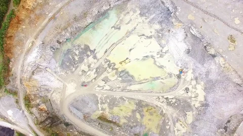 Aerial view of a open cast mine. 스톡 동영상 71950266