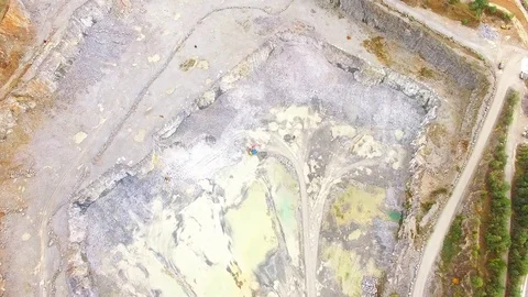 Aerial view of a open cast mine. Stock Footage 71950284