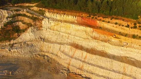 Aerial view of a open cast mine. Video stock 71967902