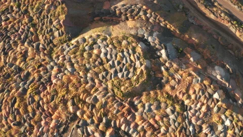 Aerial view of an open pit of iron ore. Resource mining Stock Footage 162586964