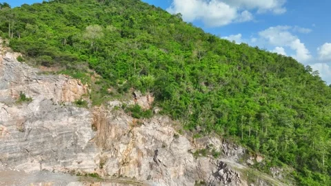 Aerial view of open pit quarry mining site. Stock Footage 341662684