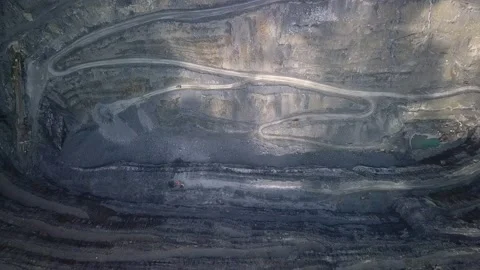 Aerial view opencast mining quarry. industrial enterprise 스톡 동영상 191829575