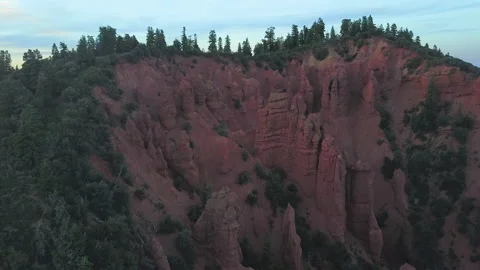 Aerial View orbit drone at daytime in Mount Nebo Scenic Byway, Nebo Loop Stock Footage 231968812