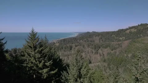 Aerial view of Oregon Coastline Stock Footage 160584530