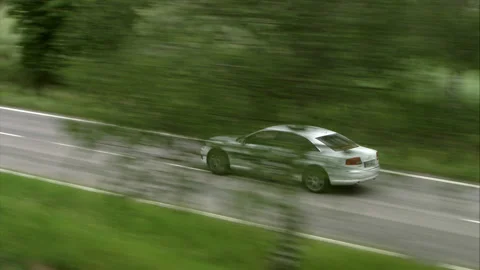 Aerial view of Outstanding Audi A8 L, white Audi Exclusive Limousine Stock Footage 130282971