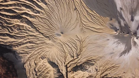 Aerial View Over Active Mud Volcanoes, Muddy Volcanoes Reservation. Buzau - Roma Stock Footage 149873454