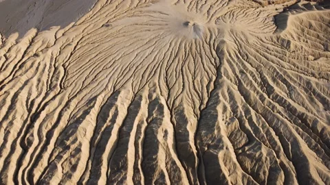 Aerial View Over Active Mud Volcanoes, Muddy Volcanoes Reservation. Buzau - Roma Stock Footage 149873474