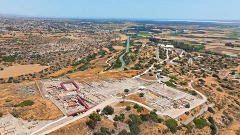 Aerial view over Ancient Amathus near Limassol. Stock Footage 341658055