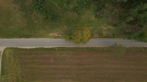 Aerial view over asphalt road. Stock Footage 246706653