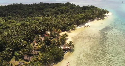 Aerial view over the beach in Madagascar Stock Footage 164722334