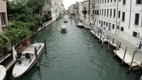 Aerial view over canal in historical Venice 動画素材 78908853