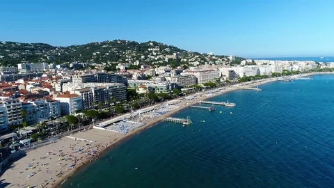 Aerial view over Cannes Video stock 81140113