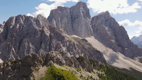 Aerial view over Col de la Puina Stock Footage 232328140