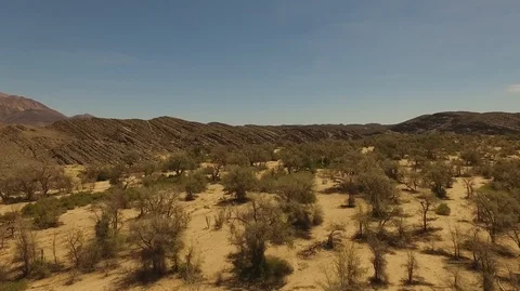 Aerial view over the desert in Namibia, africa landscape Video stock 87532979