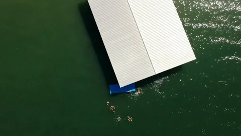 Aerial view over dock Video stock 102477616