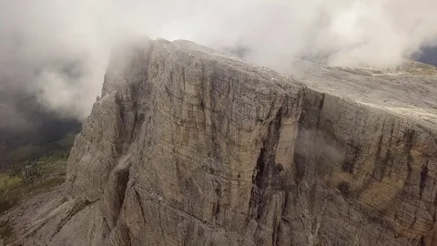 Aerial view over the Dolomites Stock Footage 80147067