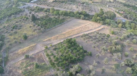 Aerial view Over the Fields 3 Stock Footage 54298002