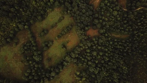 Aerial view over the hills Stock-Footage 126433503