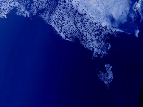 Aerial view over the ice Stock Footage 72684071