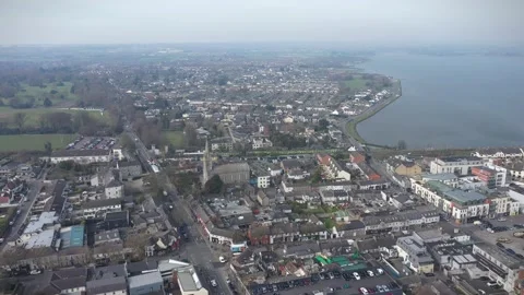 Aerial View over Malahide, County Dublin, Ireland Stock Footage 304791713