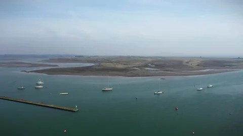 Aerial View over Malahide, County Dublin, Ireland Stock Footage 304791757