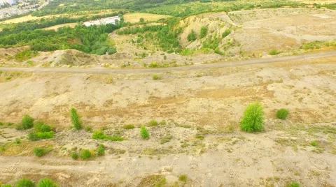 Aerial view over mining Stock Footage 52687338