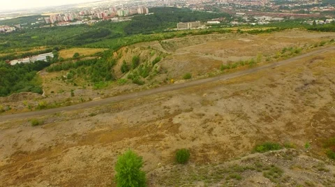 Aerial view over mining Stock Footage 52687852