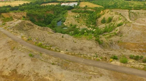 Aerial view over mining Stock Footage 52688700