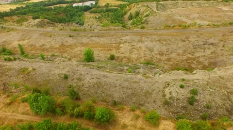 Aerial view over mining Stock Footage 52688826