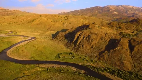 Aerial View over Mountain Stream Stock-Footage 105626650