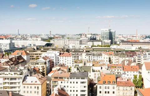 Aerial view over Munich Stock Photos