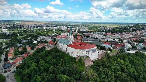 Aerial View Over Nitra City, Slovakia Stock Footage 292393424