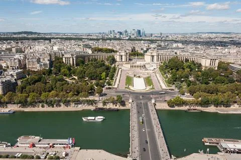 Aerial view over Paris from Eiffel Tower Fotos Stock