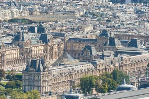 Aerial view over Paris from Eiffel Tower Fotos Stock