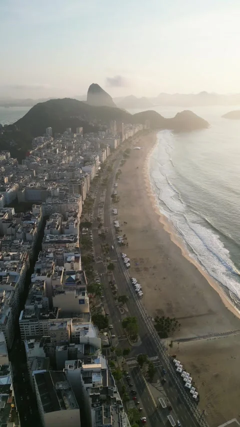 Aerial view over Rio De Janeiro, Brazil. Copacabana, Ipanema, the favelas Stock Footage 311327872