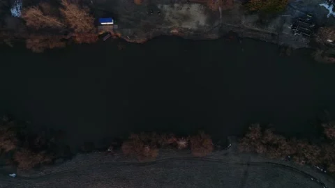 Aerial view over river and coastal area. 動画素材 153758515
