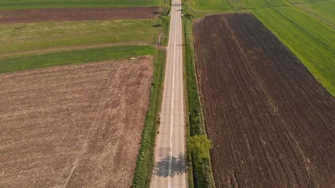 Aerial view over the road Stock Footage 108269158