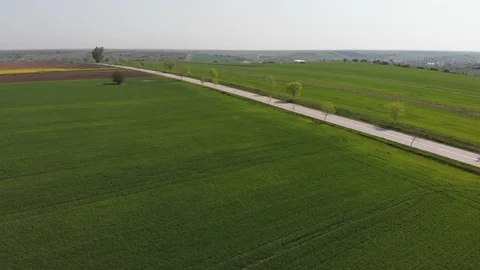 Aerial view over the road Stock Footage 108269261