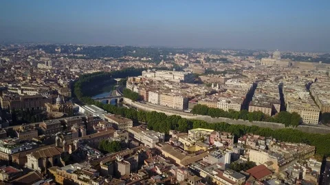 Aerial view over the rooftops of Rome. DJI_0023-01 動画素材 102502754