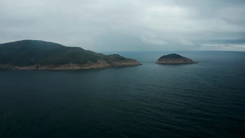 Aerial View Over Sai Kung, Hong Kong Stock Footage 111450001