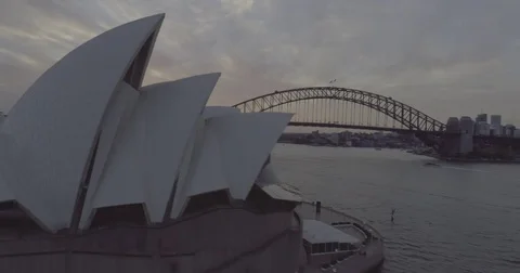 Aerial view over the Sydney Opera House. Sydney Australia. Stock Footage 78475280