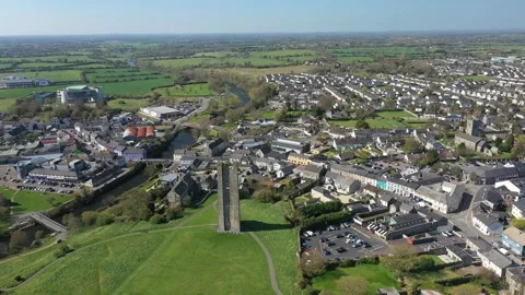Aerial View Over Trim, County Meath, Ireland Stock Footage 306938602