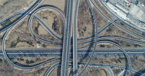 Aerial view-overpass Stock Footage 103246701